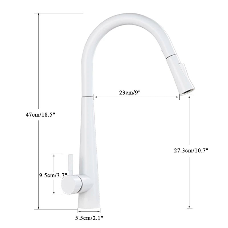 Onyzpily Sensor Kitchen Faucet White Intelligent Touch Inductive Sensitive Faucet Mixer Water Tap Single HandleDual Outlet Water San Remo