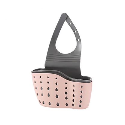 Kitchen Sink Holder Hanging Drain Basket pink1