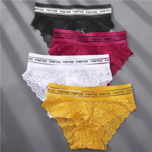 Lace Panties High-waist Underwear  Underpants Breathable Lingerie San Remo