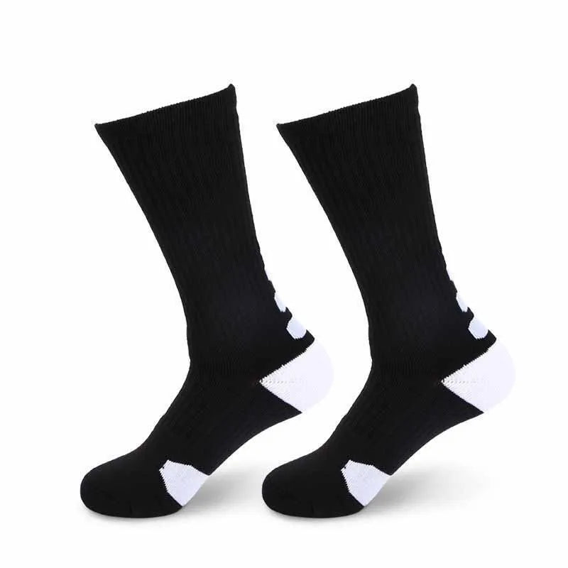 men‘s Fitness Running Bike Cycling Hiking White Black Sport Socks Outdoor Basketball Football Soccer Compression Sock Calcetines