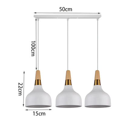 Solid Industrial Modern Metal Pendant Lights 3-Heads Pendant Lamp Nordic Loft Kitchen Lamp Room Restaurant Lighting Fixture San Remo Shops