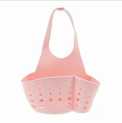 Kitchen Sink Holder Hanging Drain Basket pink2