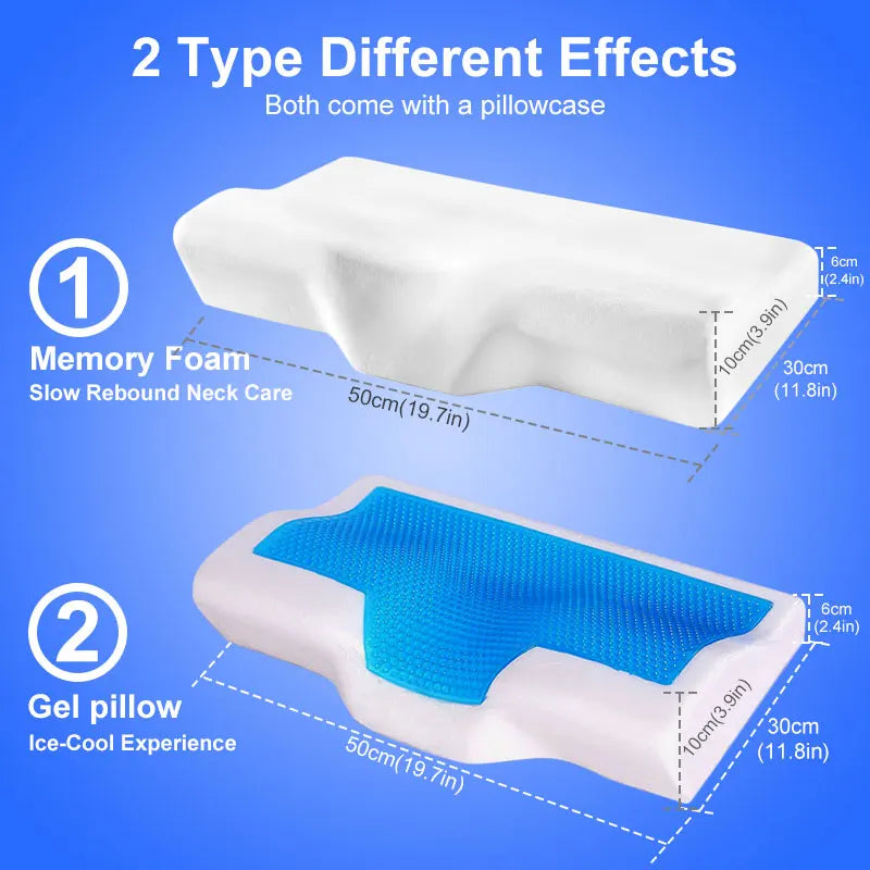 Orthopedic Memory Foam Pillow 50x30cm/60x35cm Slow Rebound Soft Ice-cool Gel Pillow Cervical Vertebra Health Care Neck Pillows San Remo