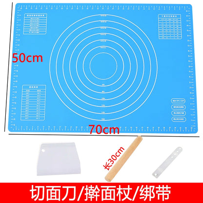 Dough Kneading Silica Gel Pad For Home Food Grade Dough Mat Non Slip Anti-Stick Rolled Flour Mat Heatproof Baking Mat