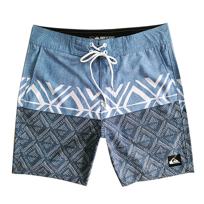 Men's Striped Quick-Dry Beach Shorts - Loose Fit Swim Trunks
