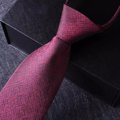 Red Zipper Wedding Suit Business Tie