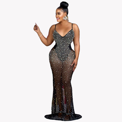 Schulterfreies Kleid mit V-Ausschnitt und geprägter Passform, schulterfreies, schmales Kleid mit V-Ausschnitt in Bronzing-Optik für Damen