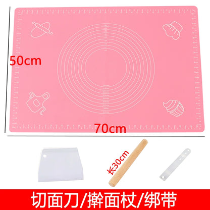 Dough Kneading Silica Gel Pad For Home Food Grade Dough Mat Non Slip Anti-Stick Rolled Flour Mat Heatproof Baking Mat