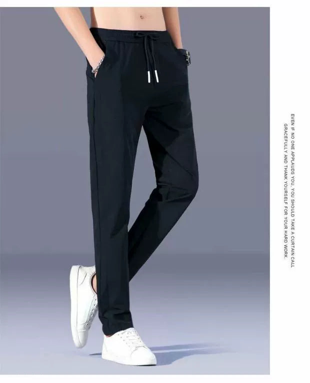 Quick-Dry Pants Men's Summer Thin Sports Pants Ice Silk