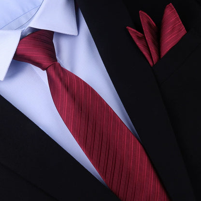 Red Zipper Wedding Suit Business Tie