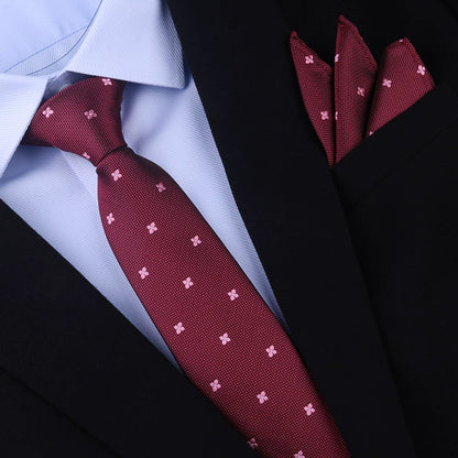 Red Zipper Wedding Suit Business Tie