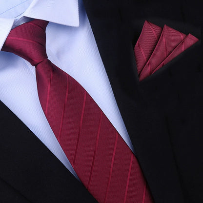 Red Zipper Wedding Suit Business Tie