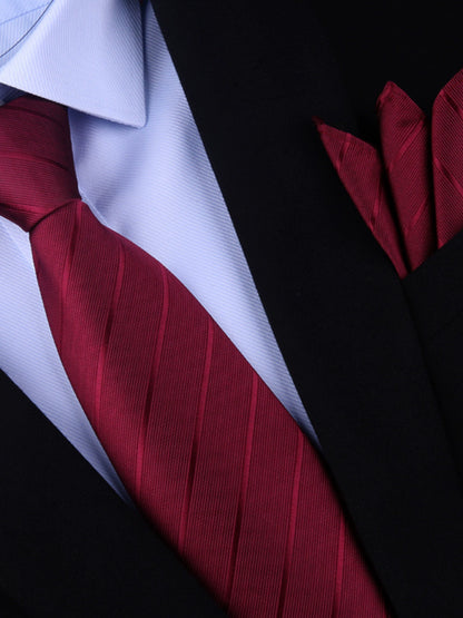 Red Zipper Wedding Suit Business Tie