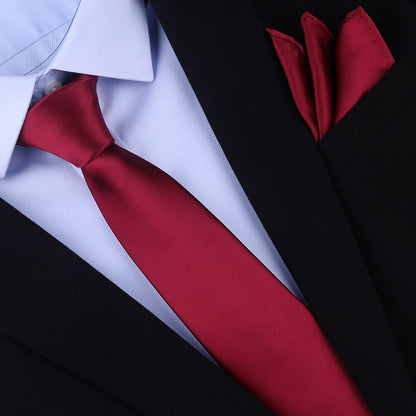 Red Zipper Wedding Suit Business Tie