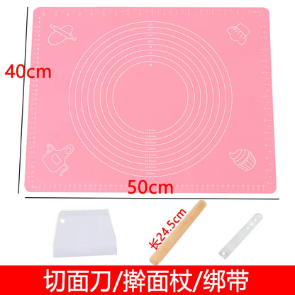 Dough Kneading Silica Gel Pad For Home Food Grade Dough Mat Non Slip Anti-Stick Rolled Flour Mat Heatproof Baking Mat