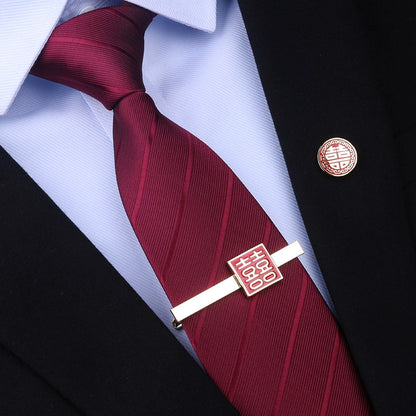 Red Zipper Wedding Suit Business Tie