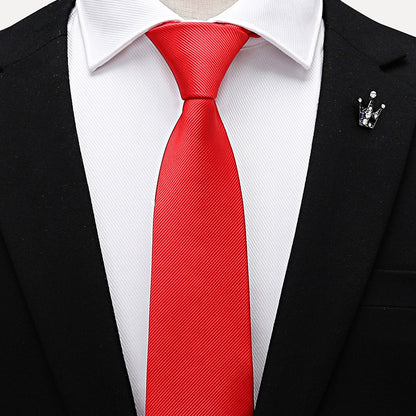 Red Zipper Wedding Suit Business Tie