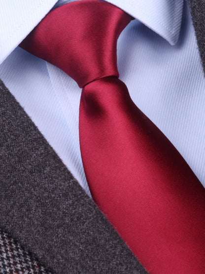 Red Zipper Wedding Suit Business Tie