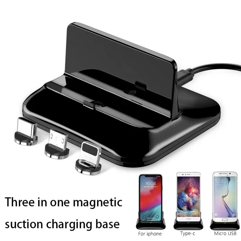 Phone Dock Station Usb Micro Type c Stand Wireless Charger Holder Magnetic Fast Charger Cradle For iPhone Samsung XiaoMi Android San Remo Shops