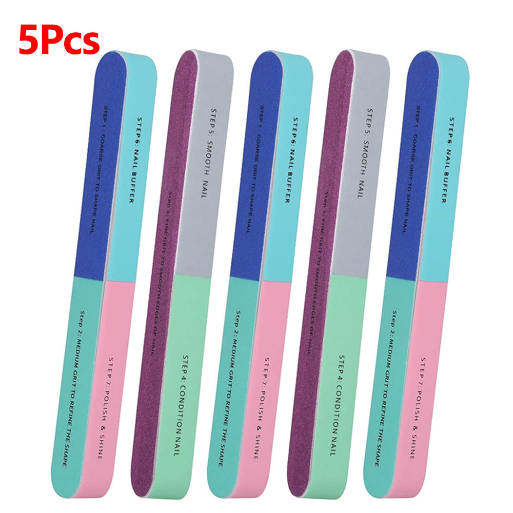 1/5Pcs Nail File Seven-Sided Polishing