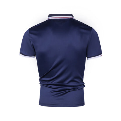 Polo Shirt Solid Cotton Slim Fit Embroidery Short Sleeve  8 Colors