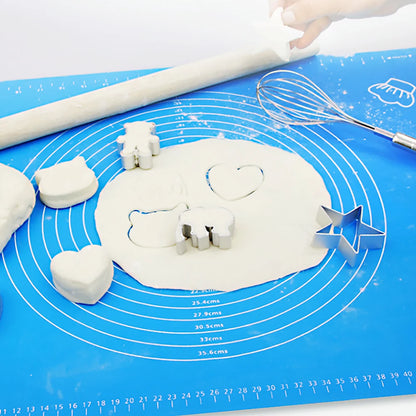 50x40cm Silikon-Backmatte, Teigmatte, Teigmatte für die Küche, Rollteig, Pizza, großer Teig, Antihaft-Maker, Werkzeughalter