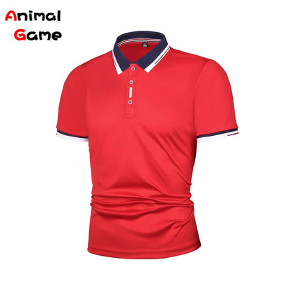 Polo Shirt Solid Cotton Slim Fit Embroidery Short Sleeve  8 Colors