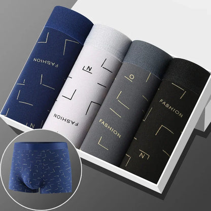 4/8 piezas de calzoncillos tipo bóxer para hombre, estampados convexos en forma de U, cómodos pantalones cortos a la moda para hombre, ropa interior sólida y transpirable, 45-100 kg
