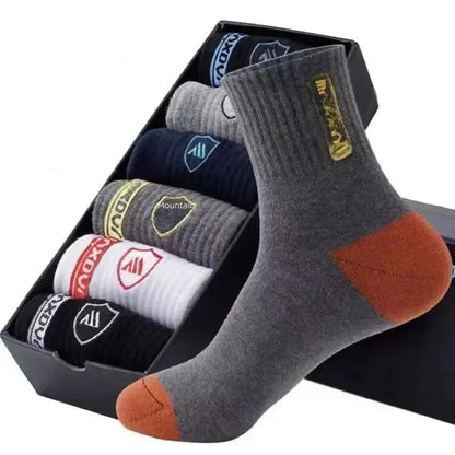 5 Paar Herren Sportsocken für April und Herbst, Sommer, Freizeit, schweißabsorbierend, bequem, dünn, atmungsaktiv, Basketball, Meias