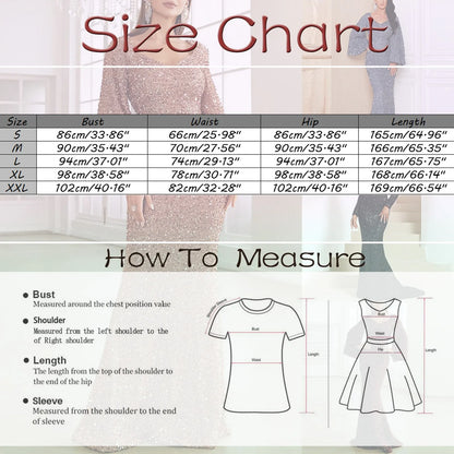 Women's Evening Dress Fashion Flare Sleeve Sequins Bridesmaid Dress Elegant High Waist Long Party Gowns Vintage Prom Dresses San Remo Shops