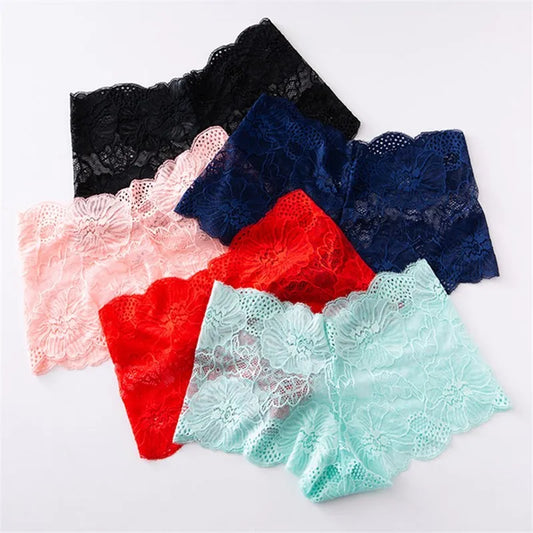 3Pcs Sexy Lace Panties Underwear Woman Comfortable Lingerie Female Intimates Transparent Panty Nylon Women's Underpants Desers