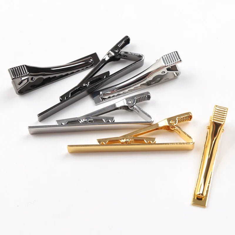 Tie Clips Gold Colour Fashion Ties for Men Gifts Metal Simple Bar Clasp Practical Necktie Accessories Tie Pin Mens Collar Clip San Remo Shops