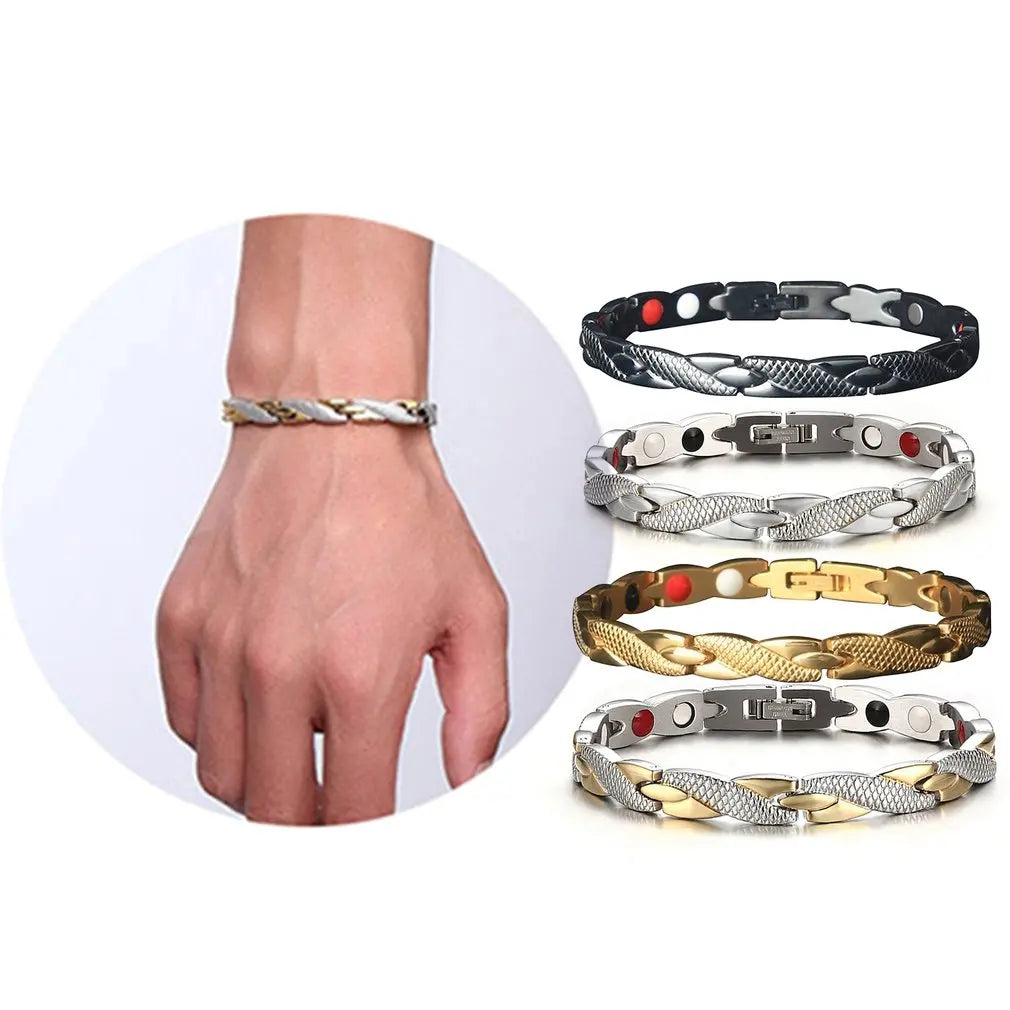 New Dragon Pattern Twisted Healthy Magnetic Magnet Bracelet for Women Power Therapy Magnets Bracelets Bangles for Women Men San Remo