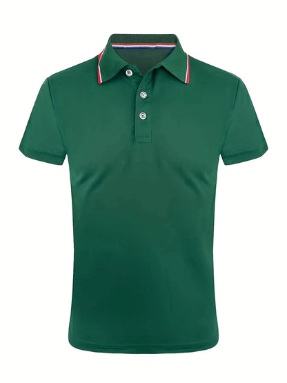 Polo Shirt Solid Color  Short Sleeve