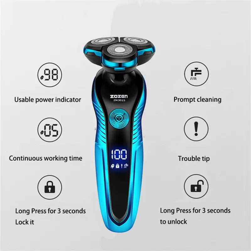 Electric Shaver Electric Razor Hair Clipper Cutting Shaving Machine for Men Women Bikini Beard Trimmer Washable Rechargeable San Remo