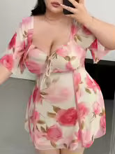 Plus Size Floral Dress