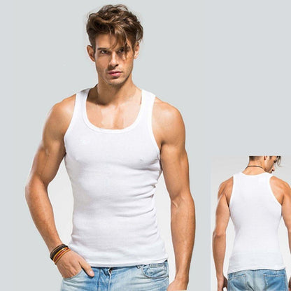 3/6 Pcs Men's Cottons Elastic Tank Top