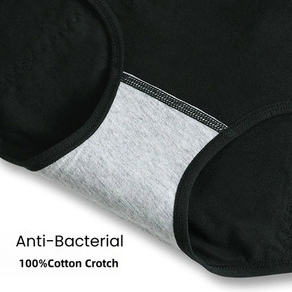 High Waist Cotton Menstrual Panties for Full Coverage and Leak Protection