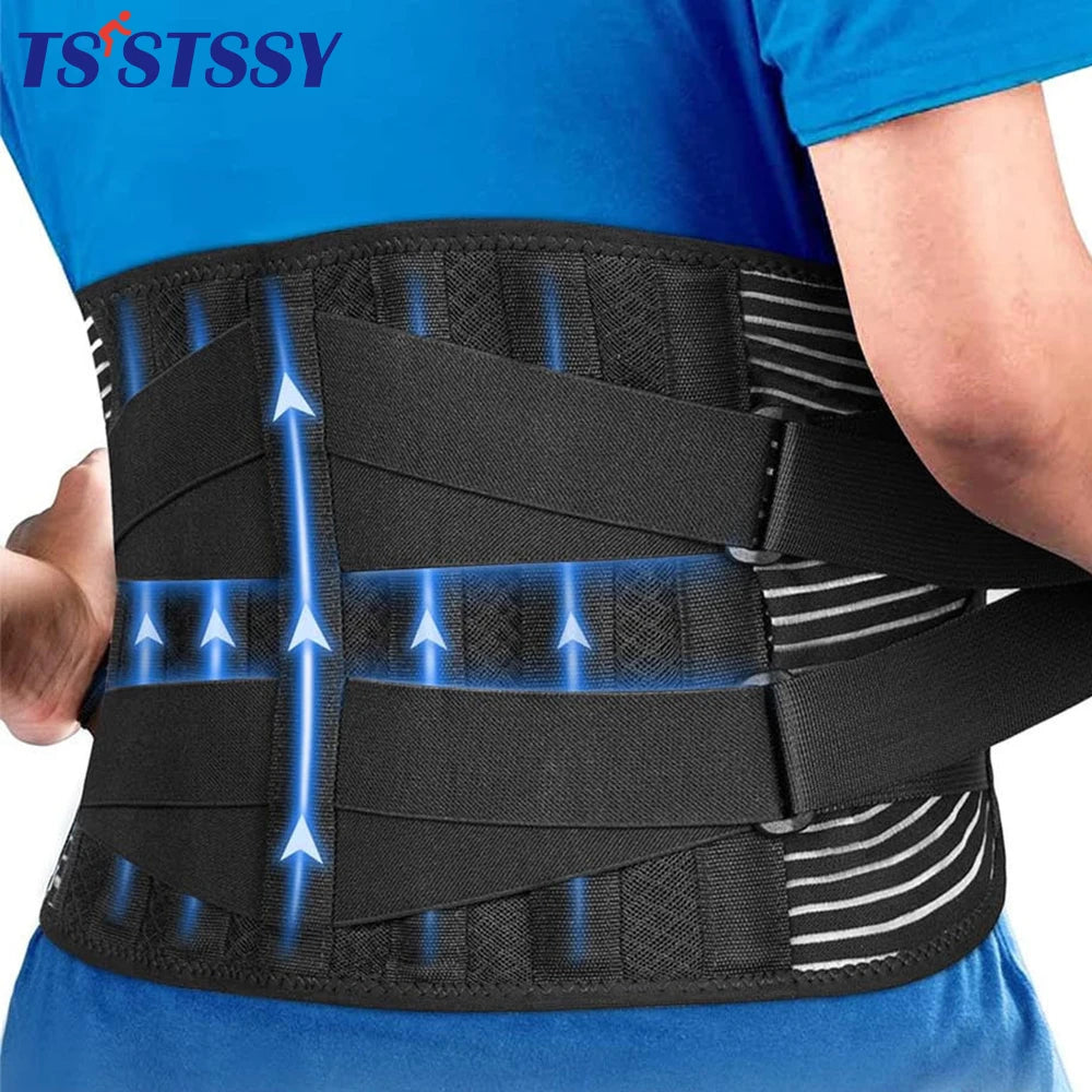 Double Pull Back Lumbar Support Belt Waist Orthopedic Corset Men Women Spine Decompression Waist Trainer Brace Back Pain Relief San Remo Shops