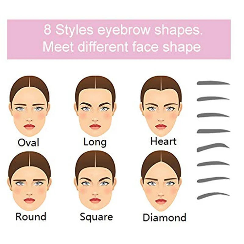 8 In 1 Reusable Eyebrow Stencil Beauty Makeup Brow Stamp Template Eyebrows Shape Set Eye Brow Makeup Tools San Remo Shops