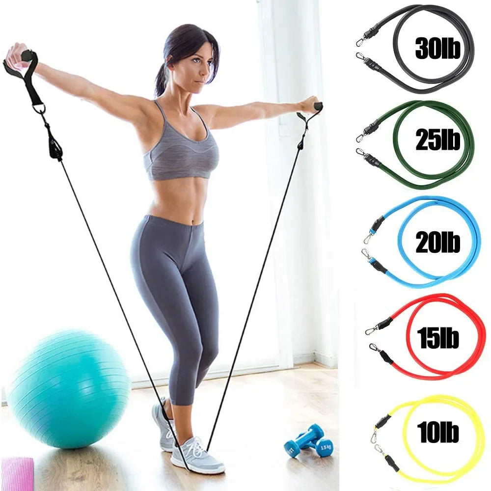 Fitness Training Tension Rope Multi-functional Elastic Yoga Tensioner Resistance Band Strength Training Tension Training Band San Remo Shops