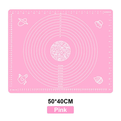 Tapete de silicona para amasar masa, tapete de silicona para hornear, pizza, pasteles, masa, repostería, cocina, parrilla, utensilios para hornear, tapete de mesa, hoja de almohadilla