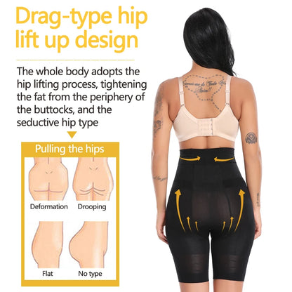 Women High Waist Seamless Waist Trainer Body Shaper Briefs Firm Control Tummy Thong Shapewear Panties Girdle Slimming Underwear San Remo