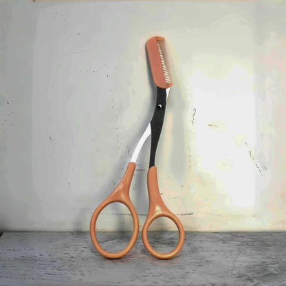 eyebrow trimming scissors with built-in comb
