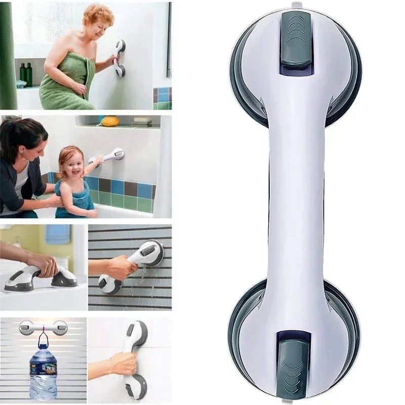 Shower safety handle double lock safety vacuum disc type anti-slip grip suitable for bathroom wall bathtub bathroom tile glass San Remo Shops