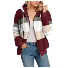 Fleece Sportswear Warm Zipper Hooded