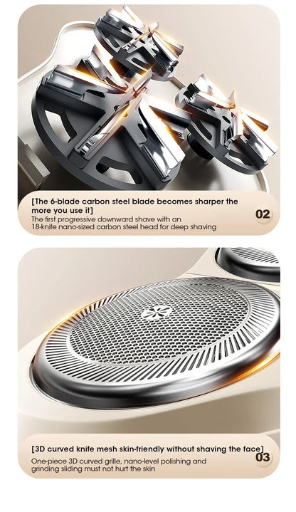 Electric Shaver for Men Facial Care Facial Care Beard Cleaning Multifunctional Washable Rechargeable Family Travel Outdoor