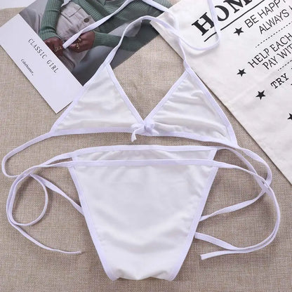 Women's Halter Neck Push-Up Bikini Set