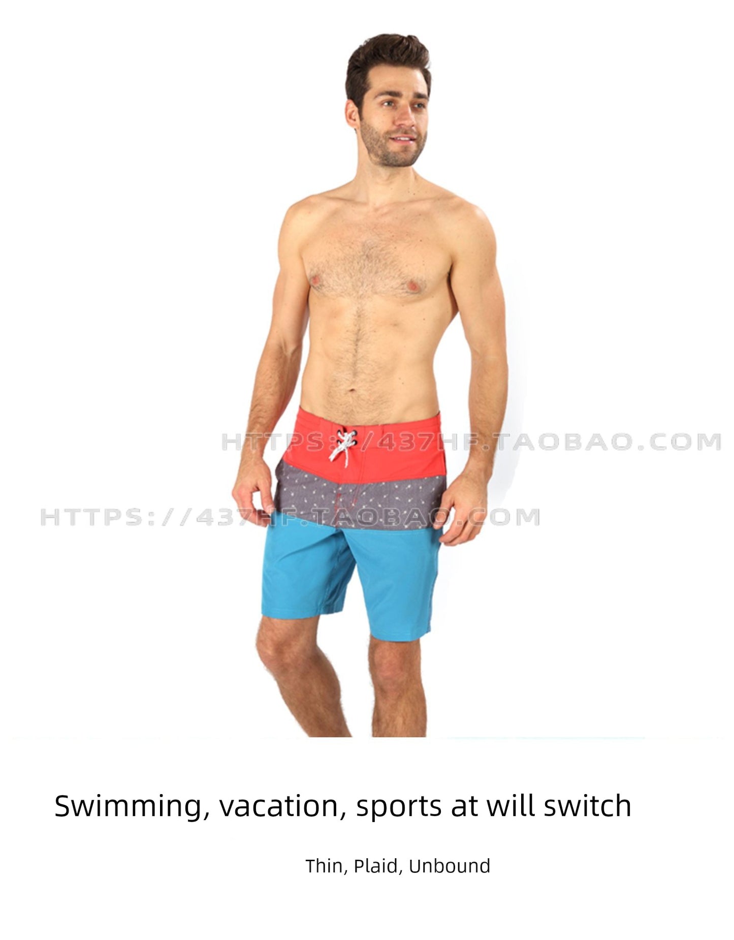 Summer Beach Pants Men's Quick-Drying Loose Elastic Casual Plus Size Surfing Swimming Cross-Border Foreign Trade Half Length Shorts