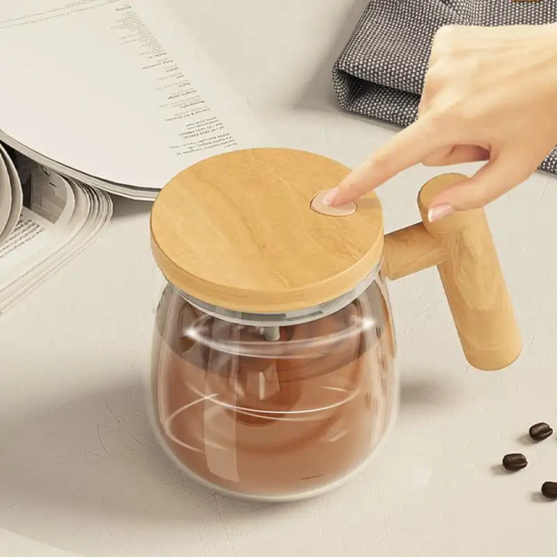 Fully Automatic Coffee Stirring Cup 400ml Electric Mixer Mug for Coffee Tea Milk Cocoa Self Stirring Coffee Mug Glass San Remo